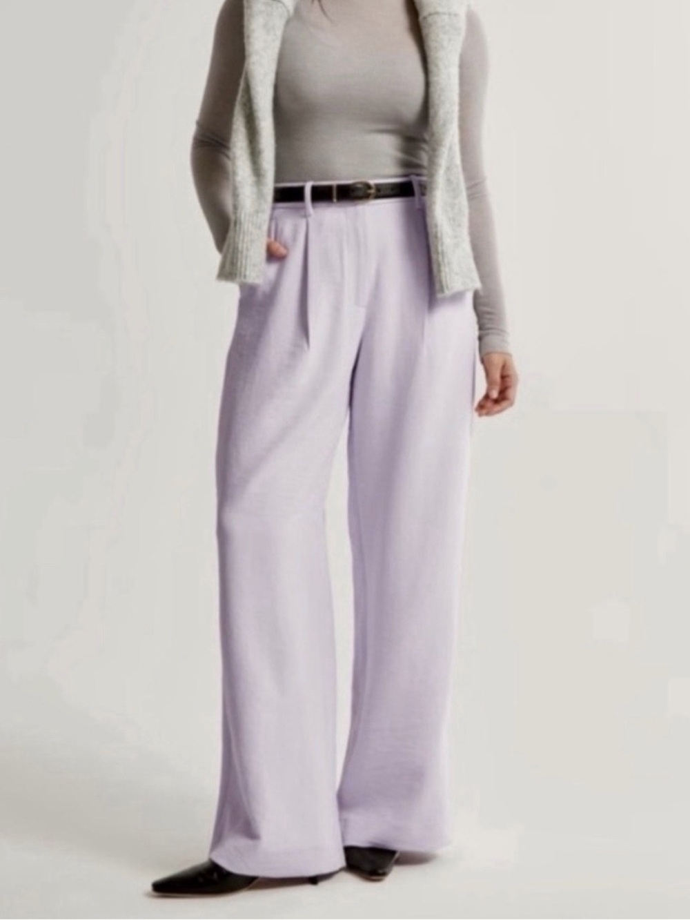 Abercrombie & Fitch Curve Love Harper Tailored Premium Crepe Pant